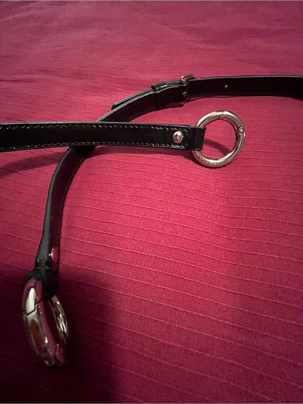 Coach Black Patent Leather replacement adjustable handbag strap